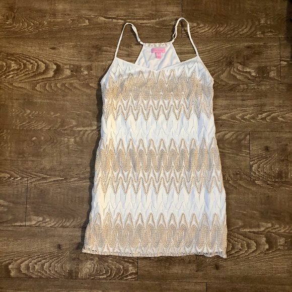 Lilly Pulitzer Dresses & Skirts - Lilly Pulitzer white and gold dress